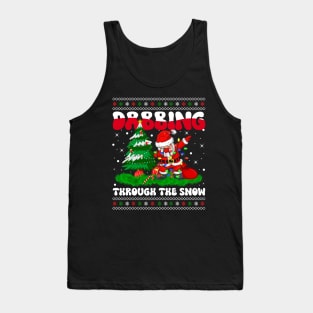 Dabbing Through The Snow Santa Dab Dance Christmas Lights Tank Top